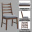 Chaise d'appoint en lin et noyer, ensemble de 2-627225884