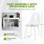 Ensemble de salle à manger 5 pièces, table de pub ronde avec 4 chaises en plastique transparent-400154890