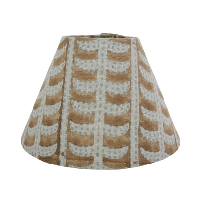 Lamp Shade Premium Handmade Floral Block Printed Linen Detachable Lampshade - GARUD
