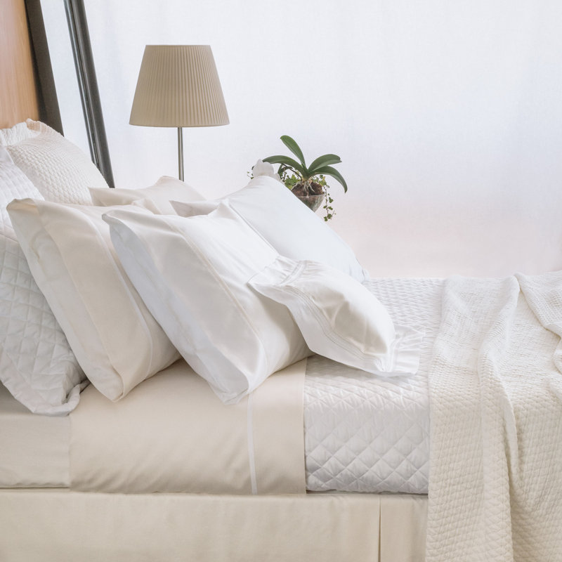 Simply Sateen_Quilted Coverlet, Twin Duvet Cover, White