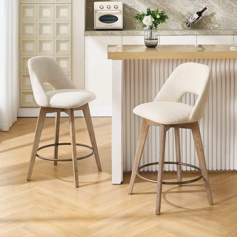 Tabouret de comptoir pivotant 26,8 po Wylee, Beige