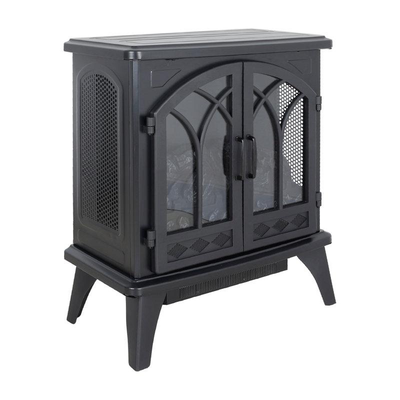 24" 3D Flame Electric Infrared Quartz Fireplace Stove with Remote