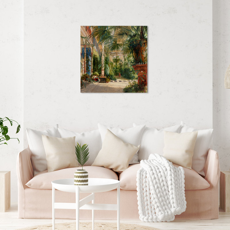 Intérieur de Palm House - Peinture, Toile tendue, H 30 po x l 30 po, No Frame