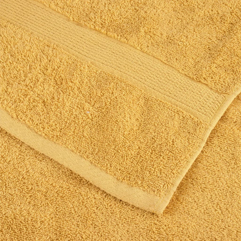 Premium Towel Set SOLUND 600 Gsm, 12 Piece Towel Set, Gold