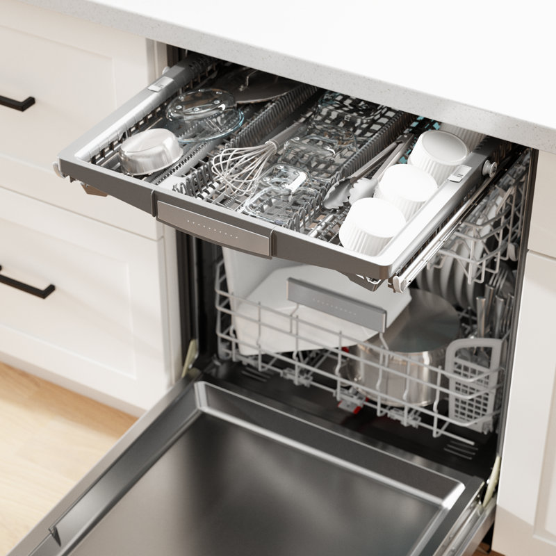 Benchmark® Series 24" Stainless Steel Top Control Built-In Pocket Handle Dishwasher with Stainless Steel Tub