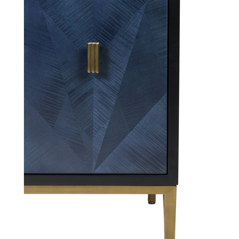 Meuble-lavabo bleu 30 po avec lavabo sous-comptoir Kallista