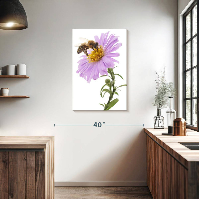 Brampt Bee On Flower, 36" H x 24" W