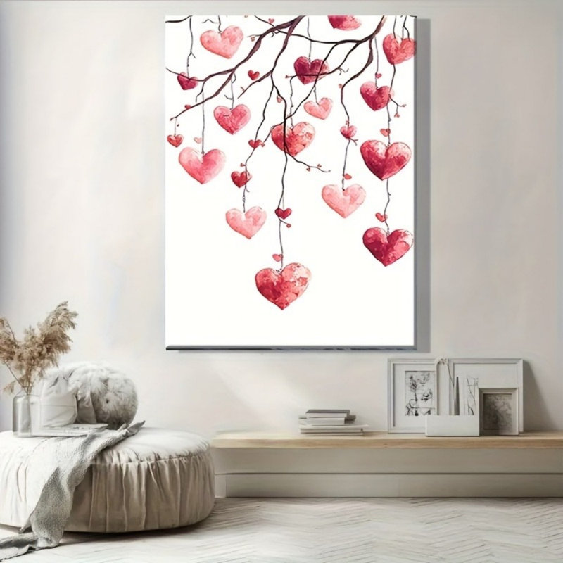 Impression romantique sur toile, aquarelle romantique - Urban Studio, 12 * 8 pouces (30 * 20 * 2cm)