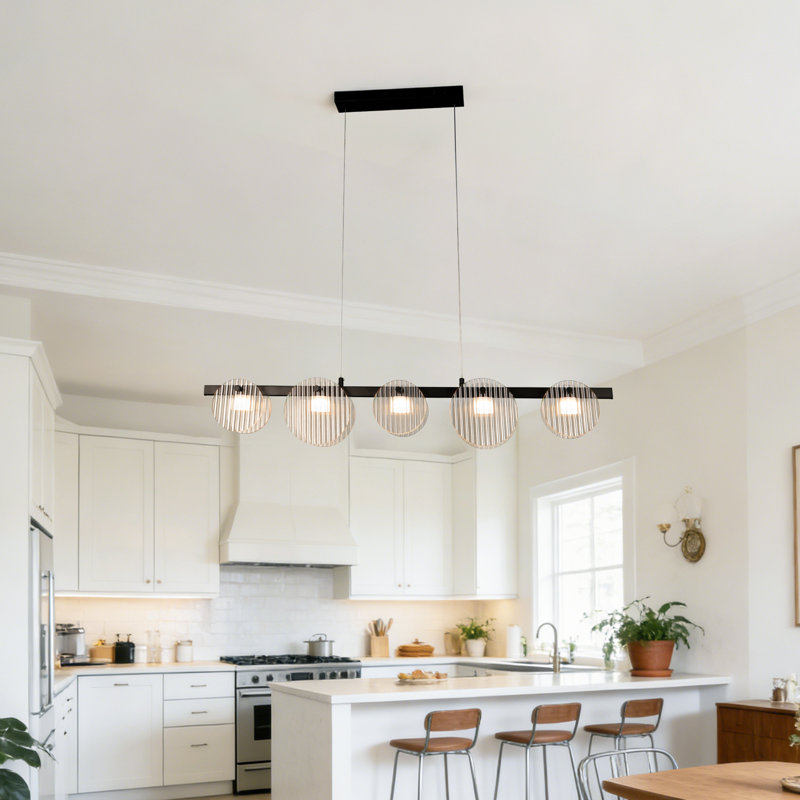 Lustre pour îlot de cuisine 5 lumières Modern Modern