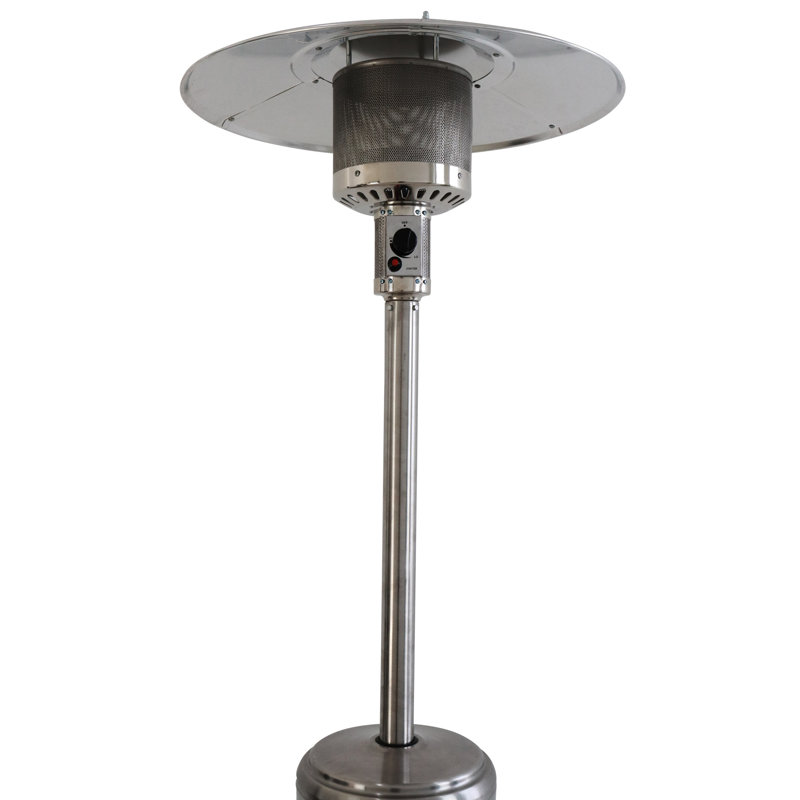 Standing Patio Heater 46,000 - Wide Heat Output Radius, No Smoke Flames Or Odor, 19 In Package Width, 68 Lb Product Weight 46000 Provides Cozy Heat, Aluminium Frame, 70 Weight, 20 Lbs Propane Tank