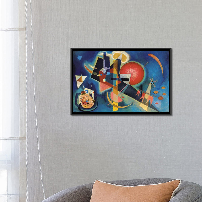 «Im Blau» par Wassily Kandinsky, impression sur toile, H 26 po x l 40 po x p 1,5 po, Toile tendue, Pas de tapis