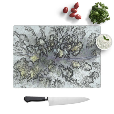 Tempered Glass Yellow Forest in Austria in Abstract Chopping Board