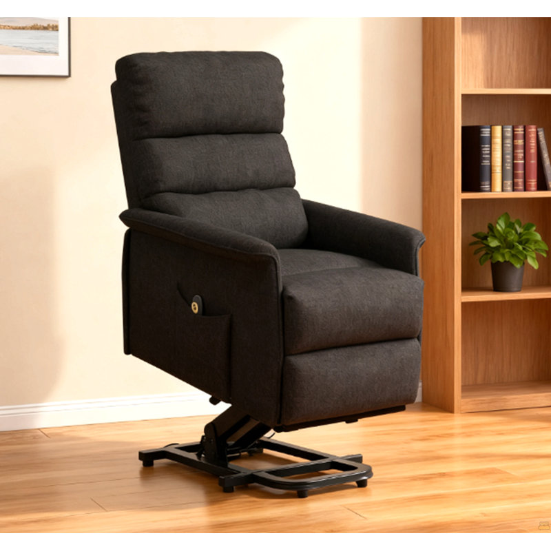 Fauteuil inclinable électrique avec télécommande, noir