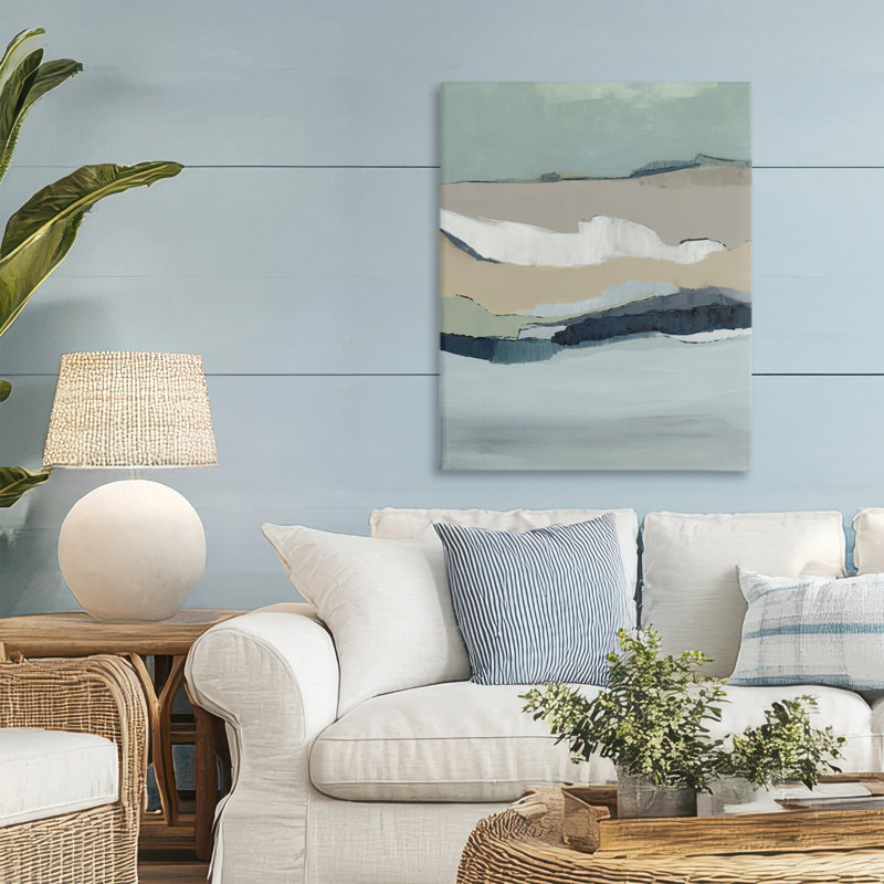 Toile d'abstraction de marée, conception par Jacob Q, H 30 po x l 24 po