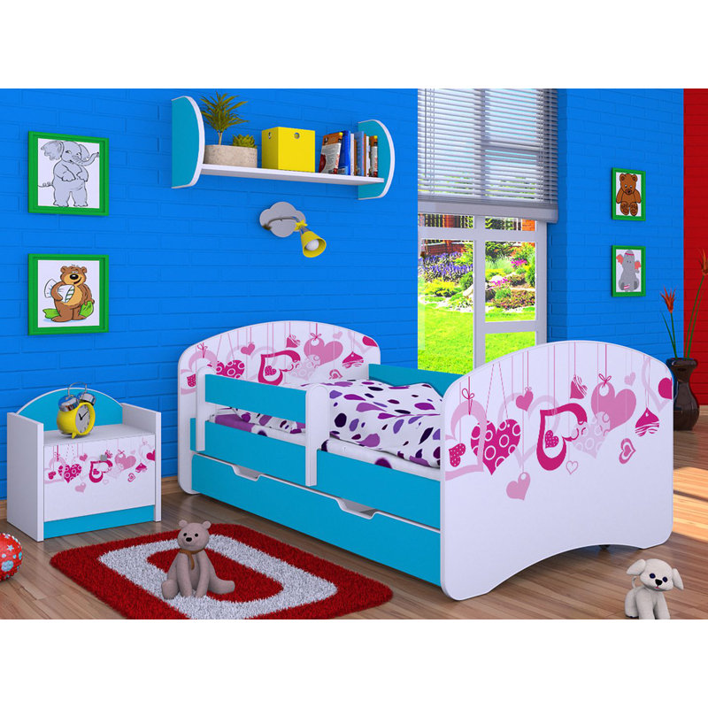 Maplesville Cabin Bed Themed Beds with Storage Included, Blue