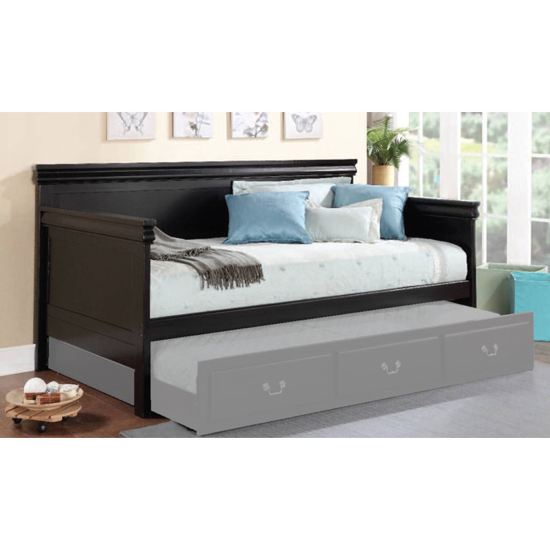 Debellis Twin Daybed without trundle,Guest Bed,Platfrom Bed,Bed Frame, Black