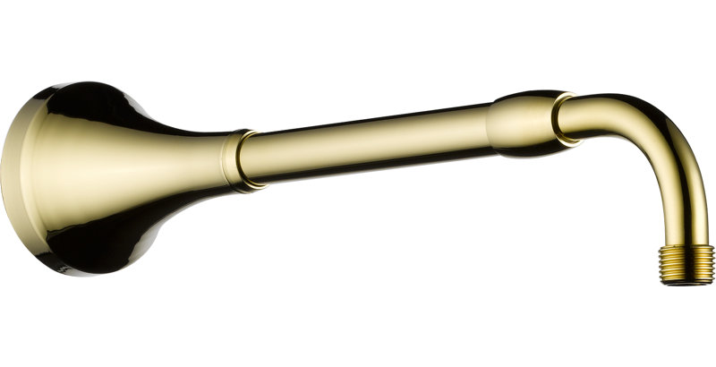 Universal Showering Components Extendable Shower Arm, Brilliance Polished Brass