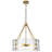 5-light Dimmable Drum Chandeliers With Textured Glass -844178651