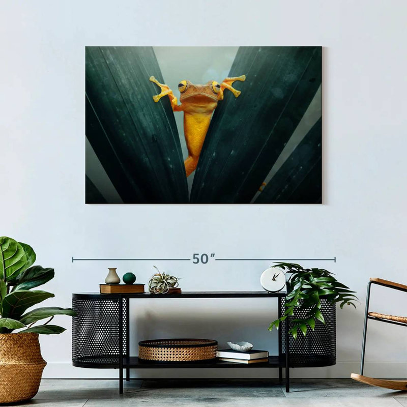 Brampt Yellow Frog, 30" H x 45" W