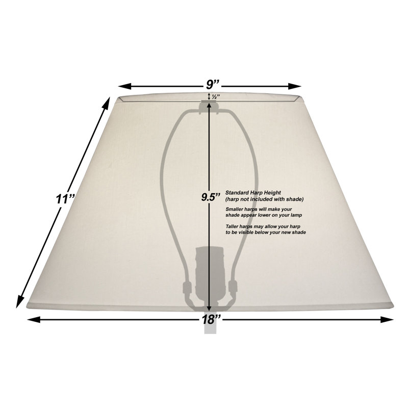 11 in. H Fabric Empire Lamp Shade