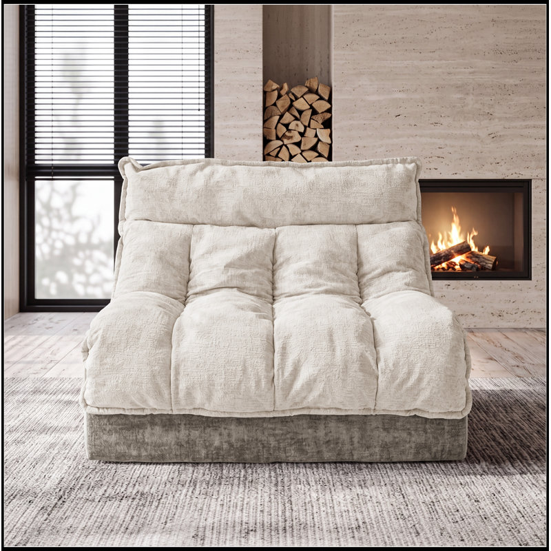 Siège simple rembourré avec coussin moelleux Gerner, Beige