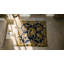 Antique Ningxia Chinese Medallion Hand Knotted Pile Rug