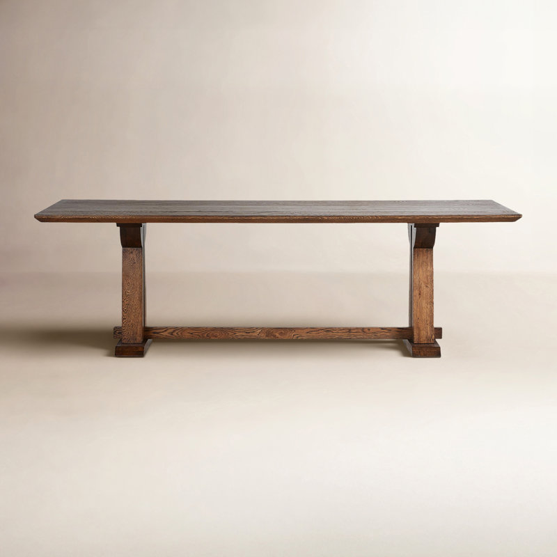 Glenlee Branden 96" Solid Oak Trestle Dining Table