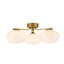 3-Light Glass Semi Flush Mount