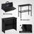 39''W Black Folding Bar Table With Storage Bag-123161198