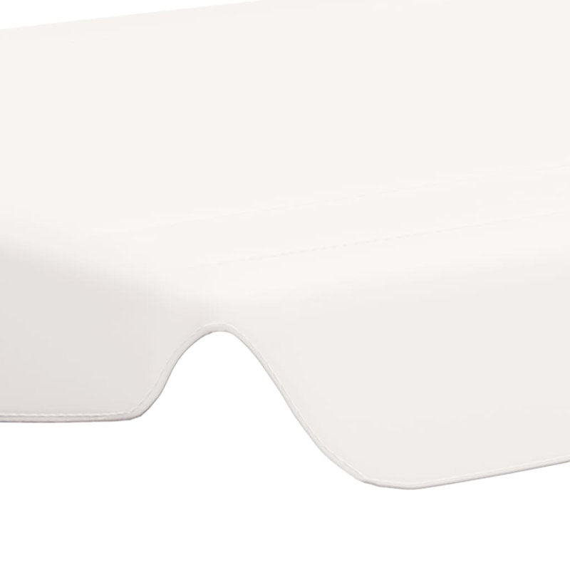 Replacement Canopy for Garden Swing, 18cm H x 122,5/145 cm W x 188cm D, White