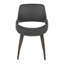 Chaise en similicuir Najrin avec pieds en bois de ferme (ensemble de 2)-103895450