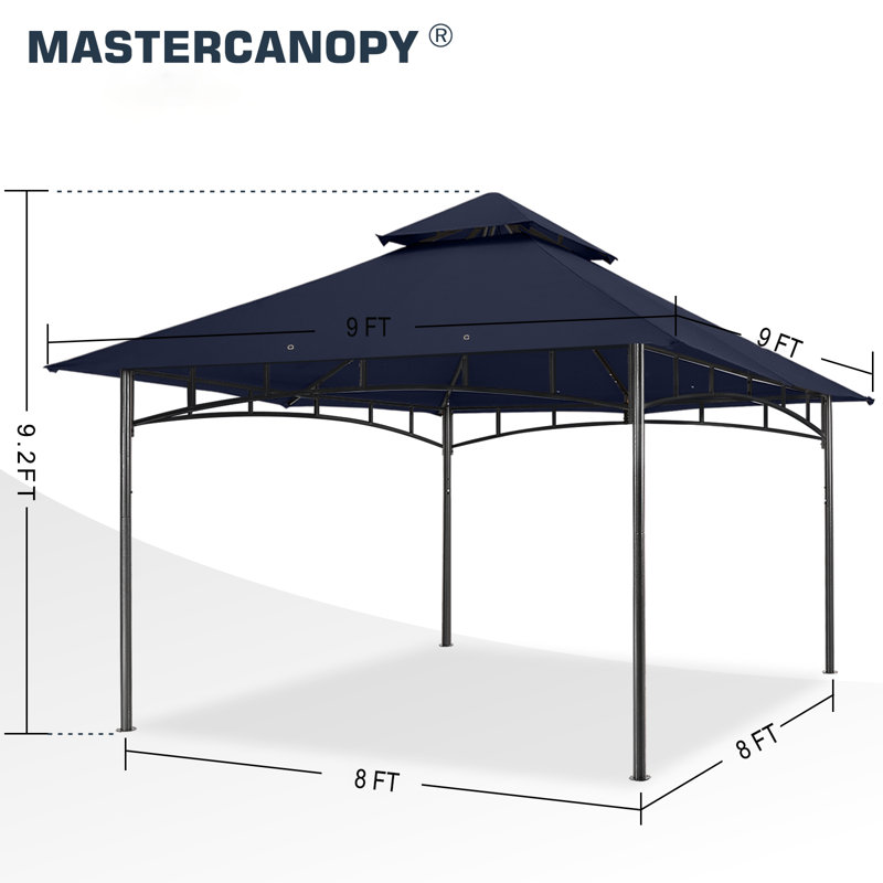 MASTERCANOPY steel garden pavilion, Bleu marine, 9 pi x 9 pi