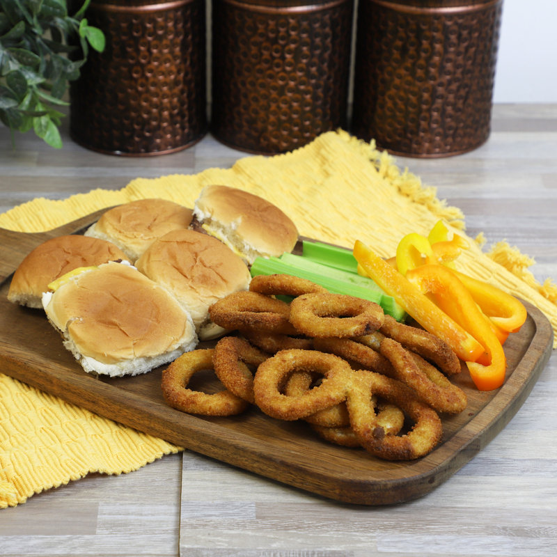 Acacia Wood Rectangle Serving Board with Handle