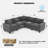 97" Wide 5-Piece L-Shaped Sectional Sofa with Storage-1874457483