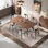 Creative solid wood rectangular dining table set