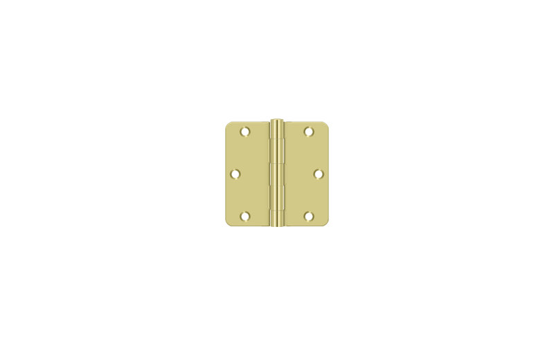 Steel Hinge, Polished Brass