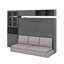 Lit escamotable double avec canapé, port USB, tablettes et lumière-877909445-877909447