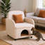 Fauteuil de loisir rembourré en tissu Sherpa