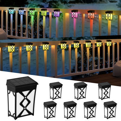 Satin Black Solar Powered Integrated LED Deck Light Kit