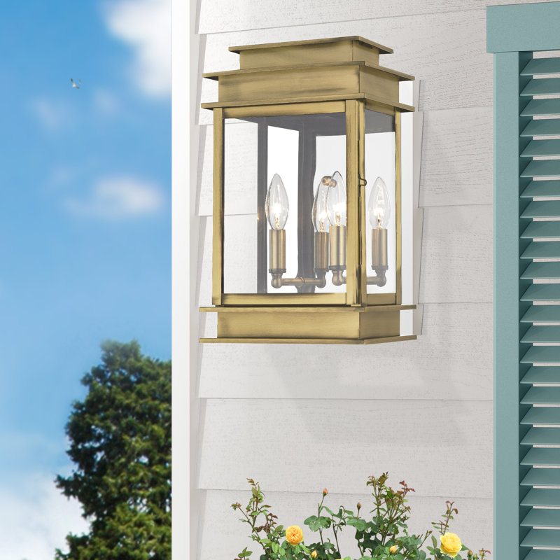 Cortana Wall Light, Antique Brass, 15.25" H x 9.5" W x 5.75" D