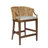 Lily Pond Playa Handcrafted Rattan & Wood Counter Stool 25" H-93419546