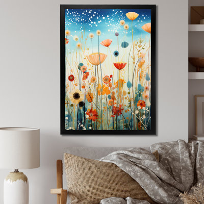 Plants Field Pointillism Dot II - impressions murales florales