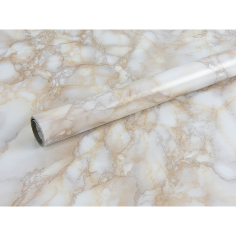 Film adhésif beige Carrara gris
