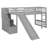 Stairway Twin Size Loft Bed With Two Drawers And Slide-124797459