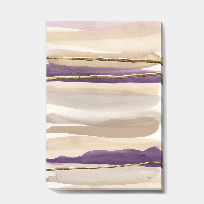 Peinture abstraite sur toile abstraite «Glam Mauve III», H 46 po x l 36 po x P 1,5 po