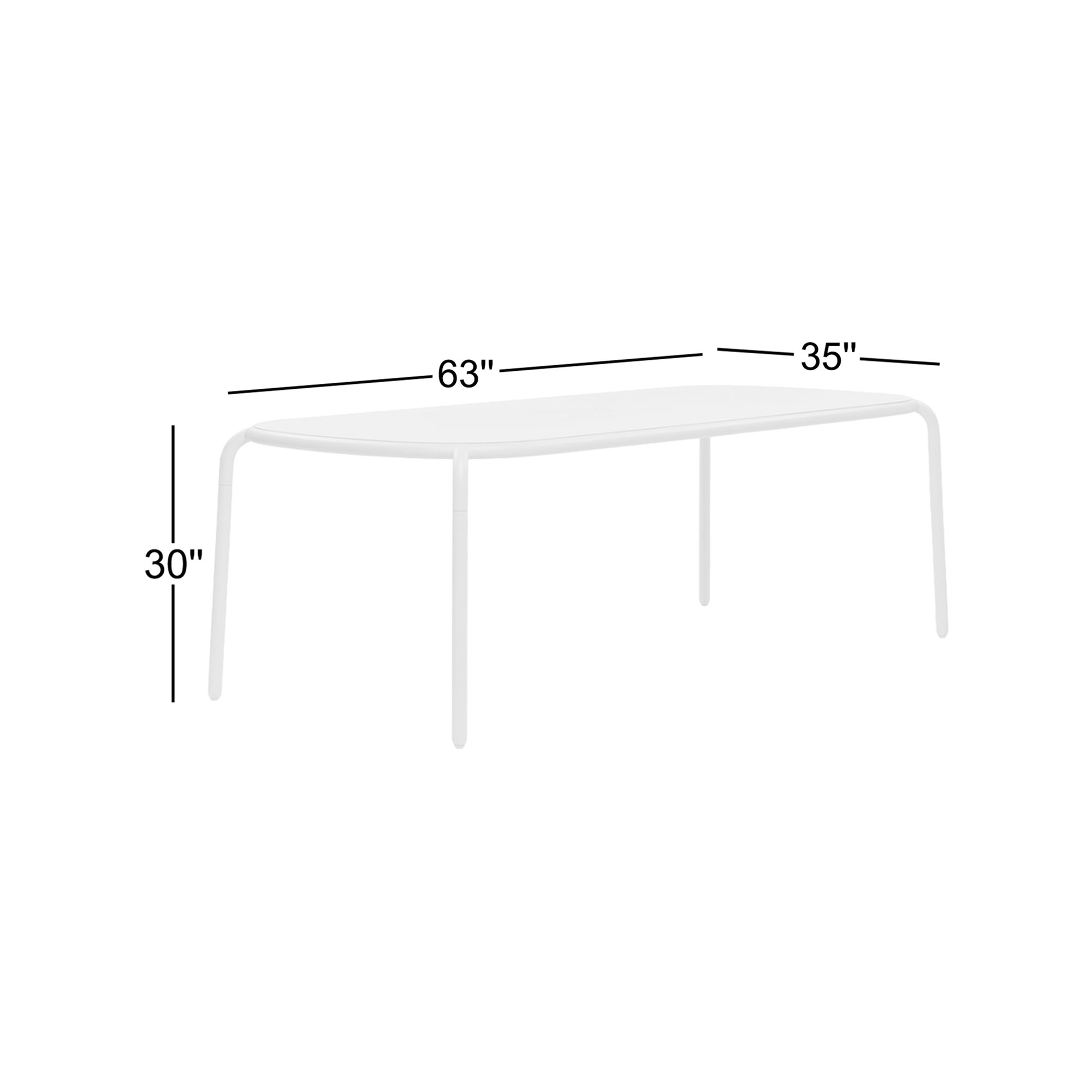 Toni Tablo Outdoor Dining Table, Anthracite