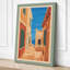 Ochre Courtyard Retro - Wrapped Canvas-1205650113-1205650114