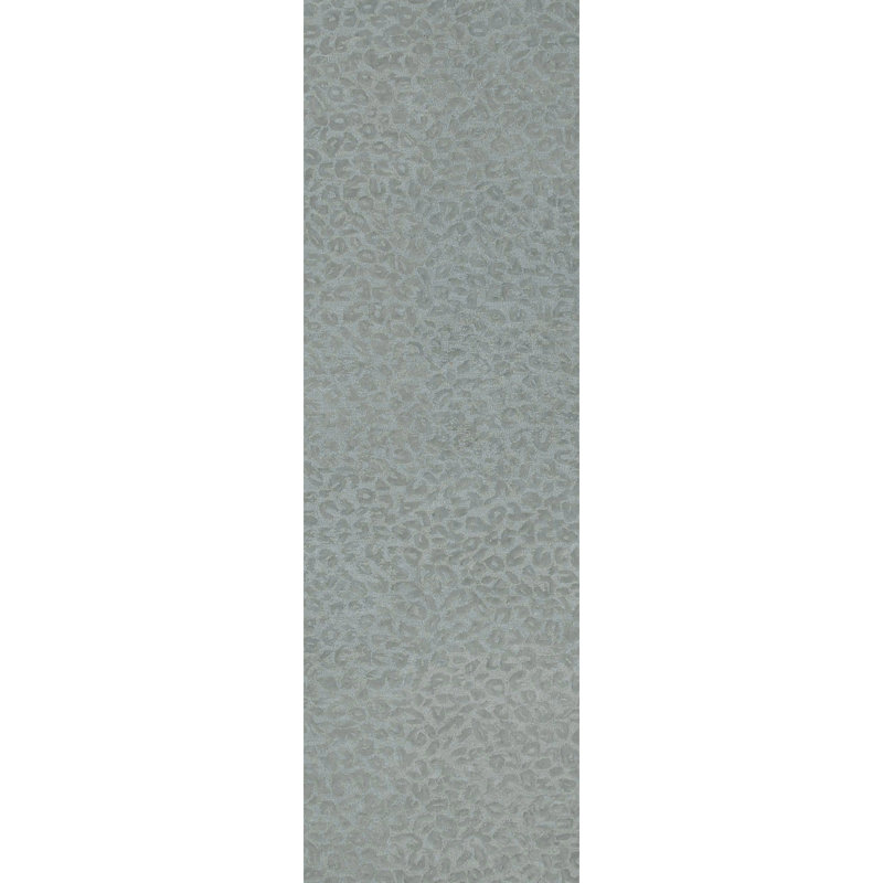 Leopardess Soft Gray Hand-Tufted Responsible Wool Rug, Runner 2'6" x 8'