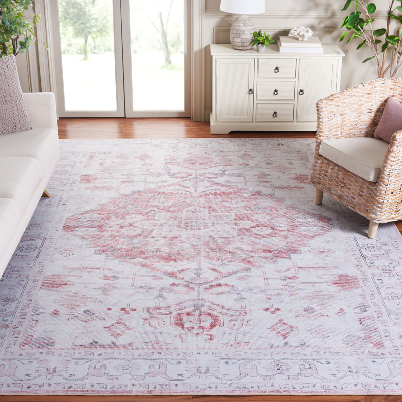 Tucson Vintage Look Machine Washable Non-Slip Area Rug, Rectangle 244 x 305 cm