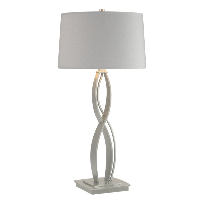 Almost Infinity Table Lamp, Flax, Vintage Platinum
